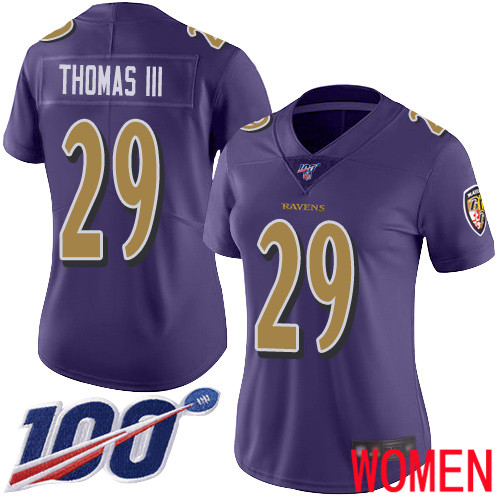 Baltimore Ravens Limited Purple Women Earl Thomas III Jersey NFL Football #29 100th Season Rush Vapor Untouchable->women nfl jersey->Women Jersey